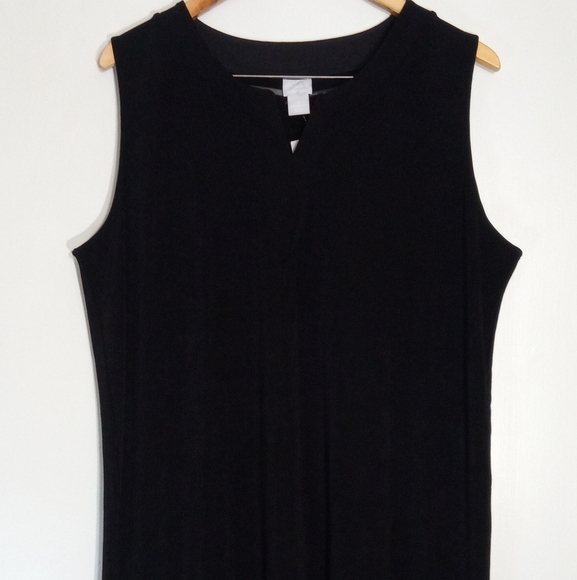 Chico's Dresses & Skirts - Chicos Travelers black vneck shift dress women's size 3 NWT